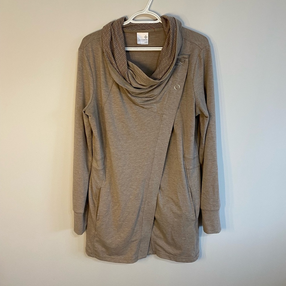 Denver Hayes Cowl Neck Sweater in Tan